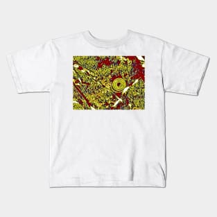 Golden Eyed Fish Path Kids T-Shirt